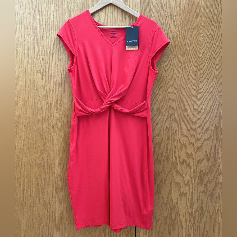 NWT ExOfficio Red Sun Protection Dress, size Large 12/14